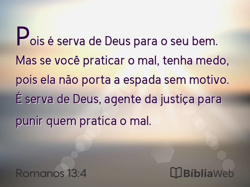 Romanos 13:4 em imagem para compartilhar