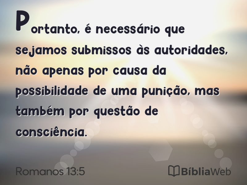 Romanos 13:5 em imagem para compartilhar