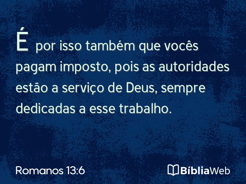 Romanos 13:6 em imagem para compartilhar