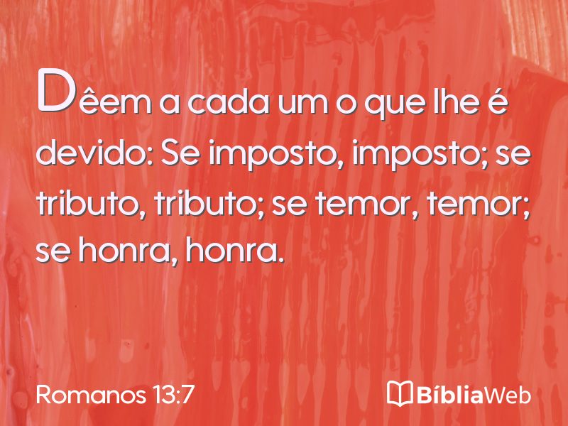 Romanos 13:7 em imagem para compartilhar