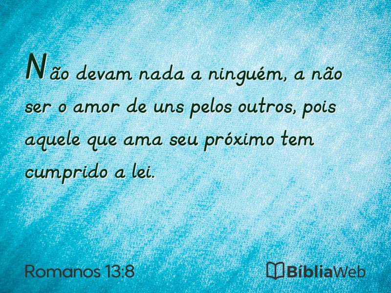Romanos 13:8 em imagem para compartilhar