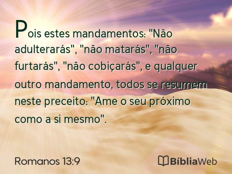 Romanos 13:9 em imagem para compartilhar