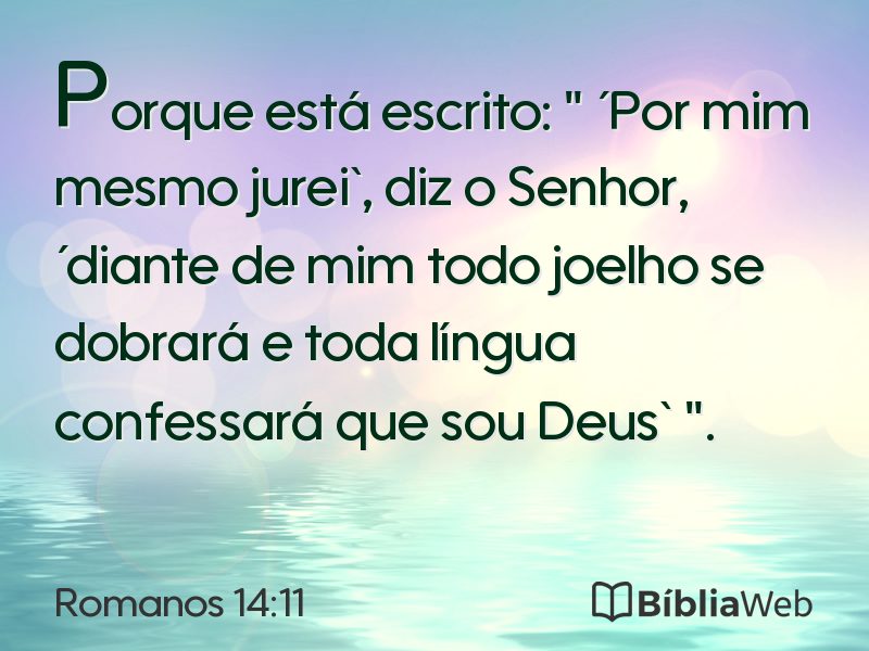 Romanos 14:11 em imagem para compartilhar