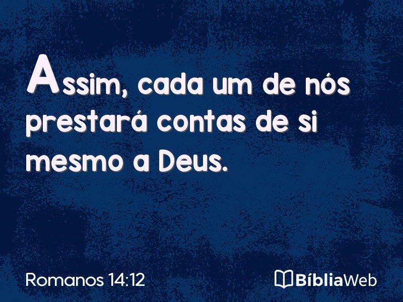Romanos 14:12 em imagem para compartilhar