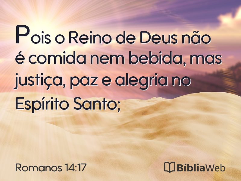 Romanos 14:17 em imagem para compartilhar