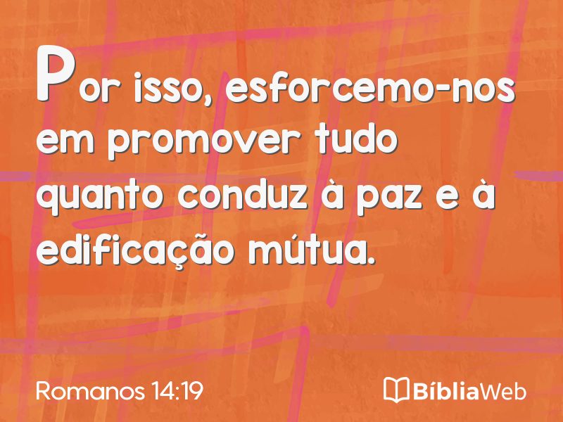 Romanos 14:19 em imagem para compartilhar