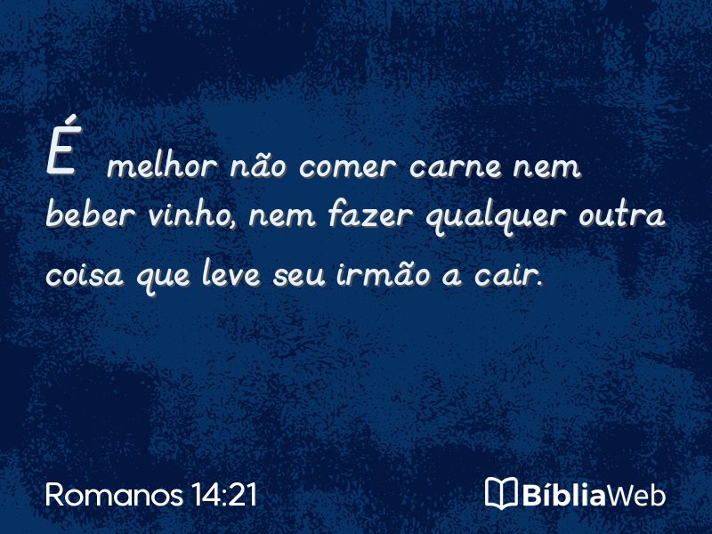 Romanos 14:21 em imagem para compartilhar