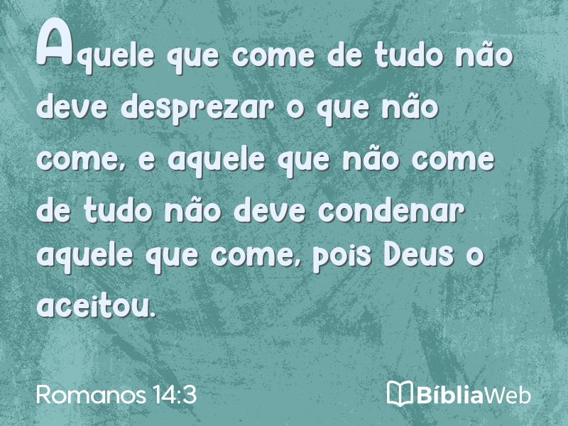 Romanos 14:3 em imagem para compartilhar