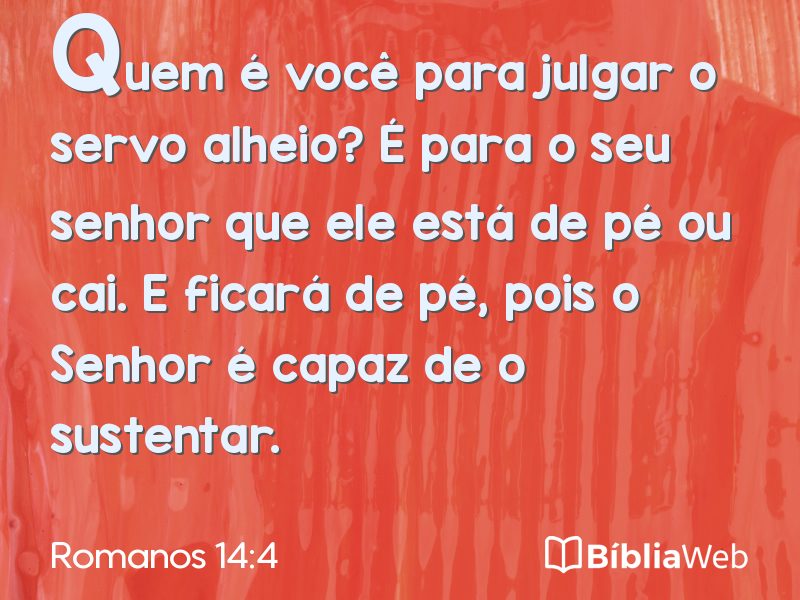 Romanos 14:4 em imagem para compartilhar