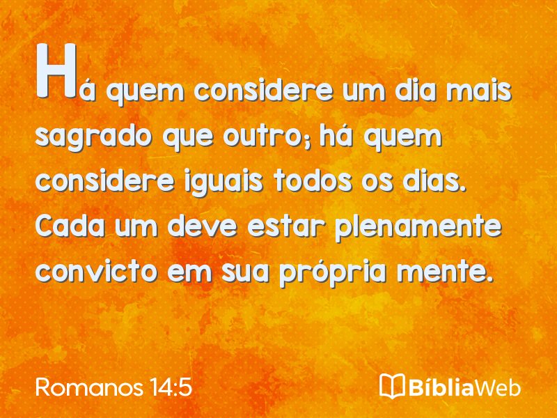 Romanos 14:5 em imagem para compartilhar