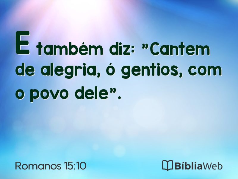 Romanos 15:10 em imagem para compartilhar