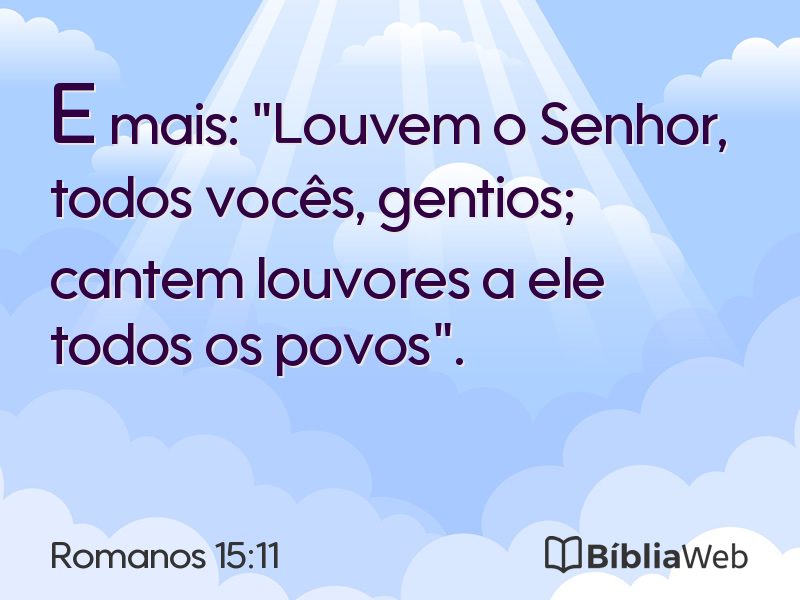 Romanos 15:11 em imagem para compartilhar