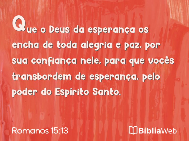 Romanos 15:13 em imagem para compartilhar