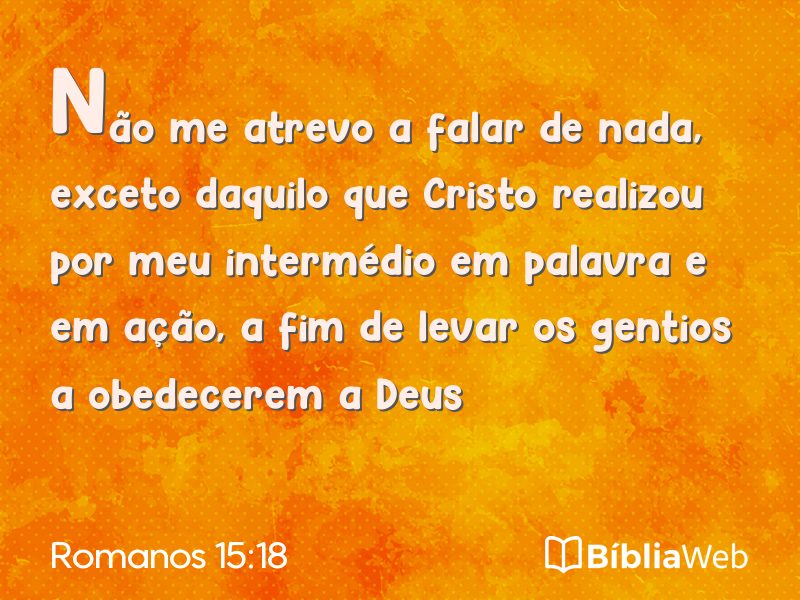 Romanos 15:18 em imagem para compartilhar