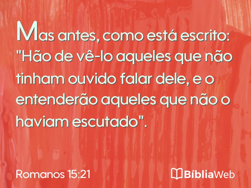 Romanos 15:21 em imagem para compartilhar