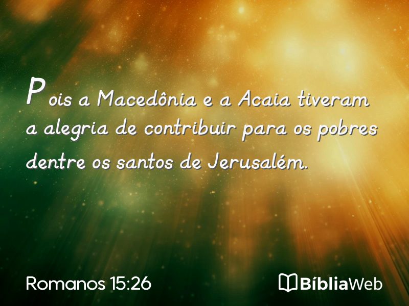 Romanos 15:26 em imagem para compartilhar