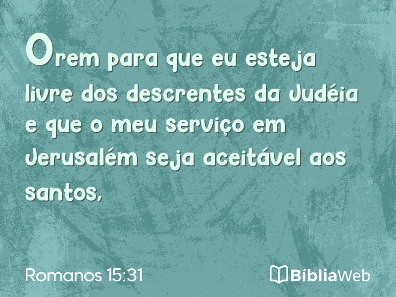 Romanos 15:31 em imagem para compartilhar