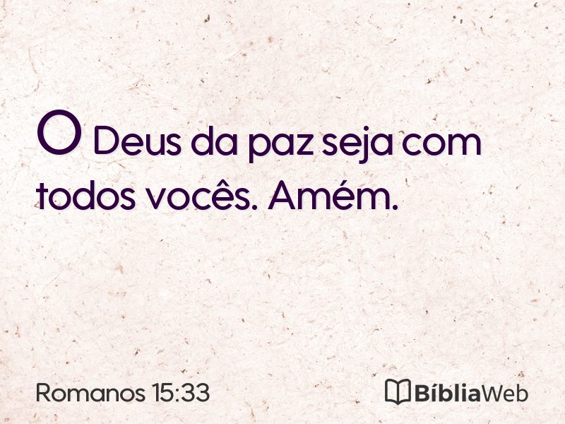 Romanos 15:33 em imagem para compartilhar