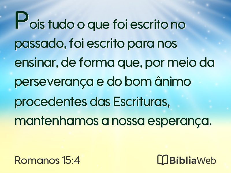 Romanos 15:4 em imagem para compartilhar