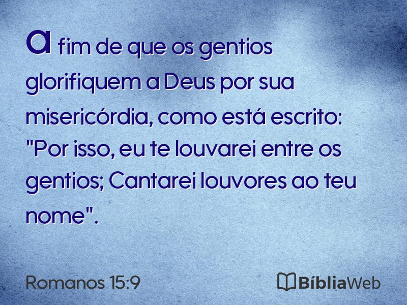 Romanos 15:9 em imagem para compartilhar