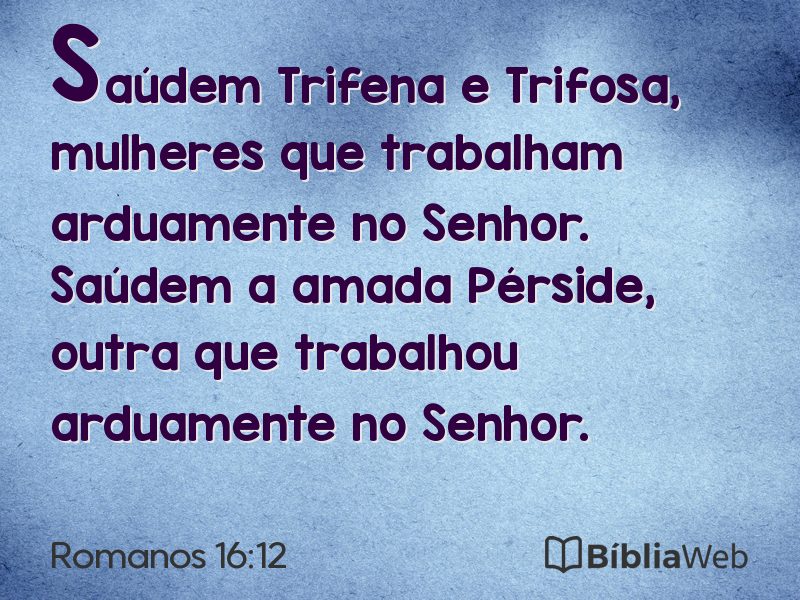 Romanos 16:12 em imagem para compartilhar