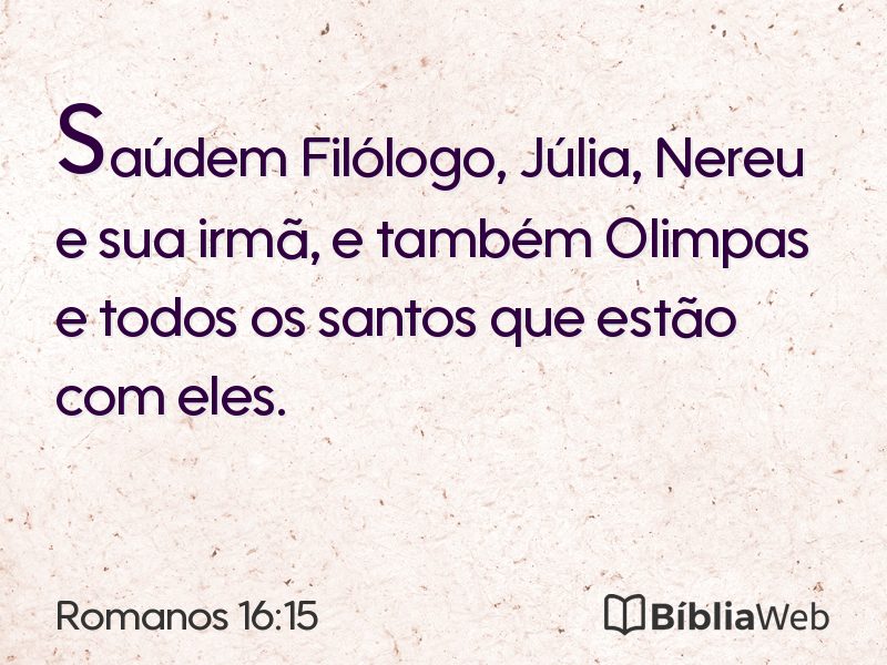 Romanos 16:15 em imagem para compartilhar