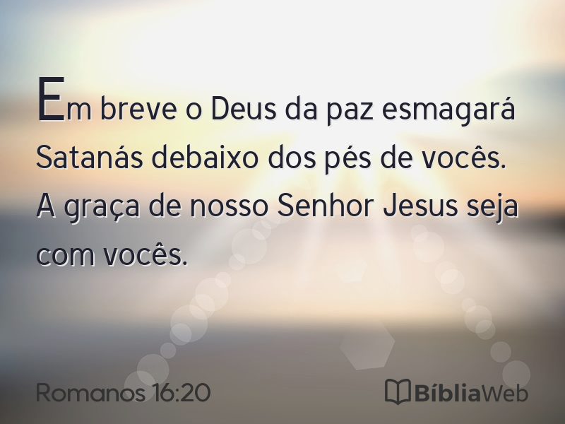 Romanos 16:20 em imagem para compartilhar