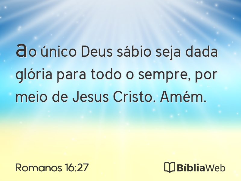 Romanos 16:27 em imagem para compartilhar