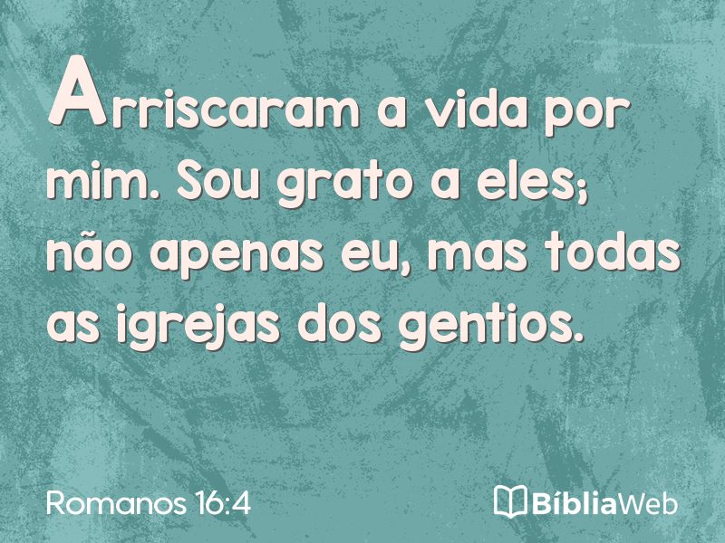Romanos 16:4 em imagem para compartilhar