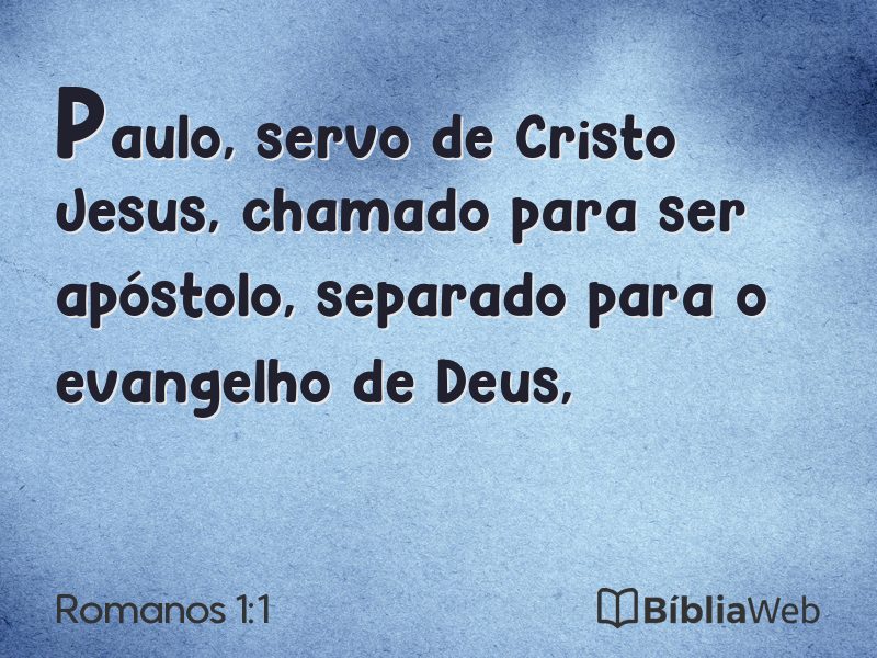Romanos 1:1 em imagem para compartilhar