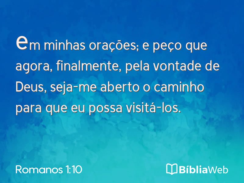 Romanos 1:10 em imagem para compartilhar