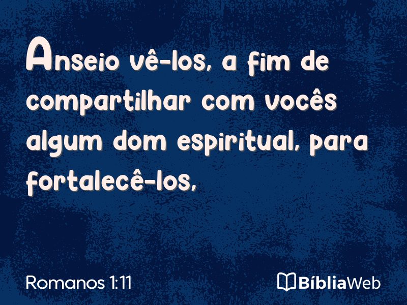 Romanos 1:11 em imagem para compartilhar
