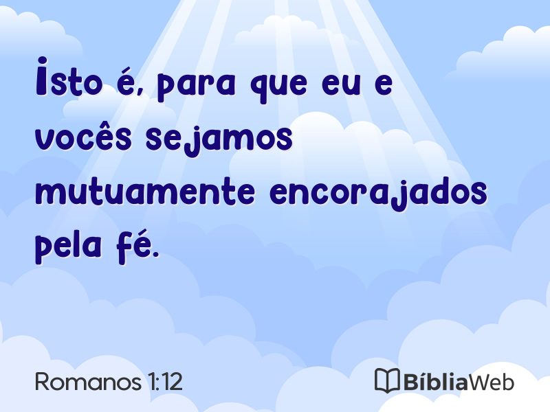 Romanos 1:12 em imagem para compartilhar