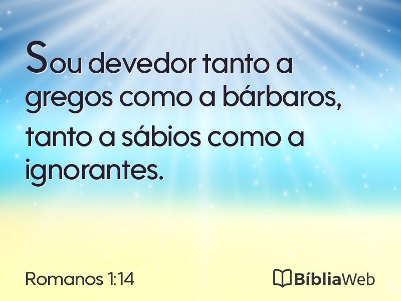Romanos 1:14 em imagem para compartilhar