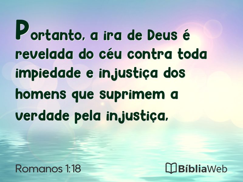 Romanos 1:18 em imagem para compartilhar
