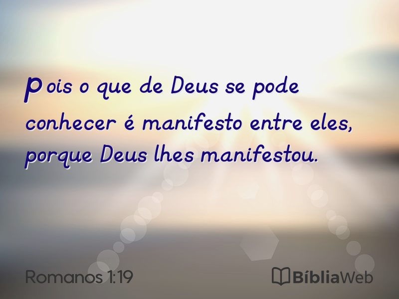Romanos 1:19 em imagem para compartilhar