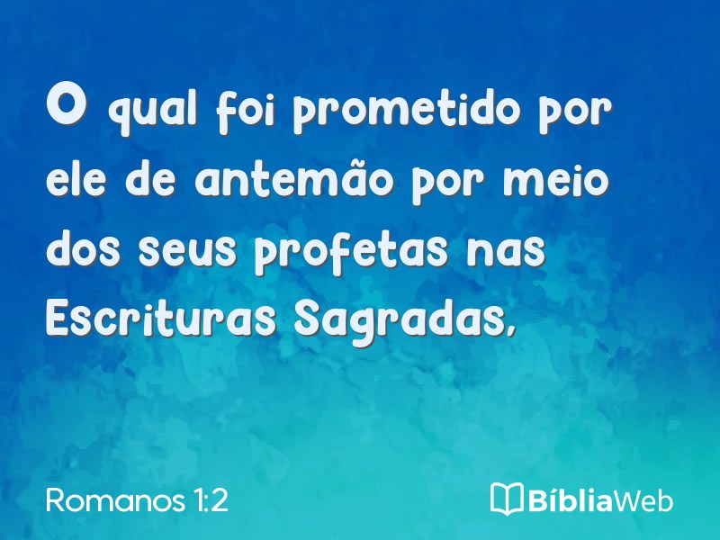 Romanos 1:2 em imagem para compartilhar