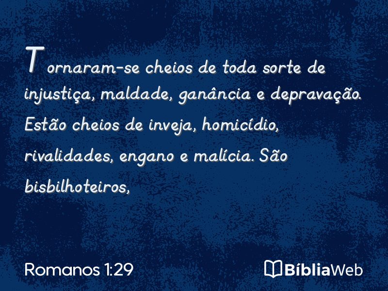 Romanos 1:29 em imagem para compartilhar