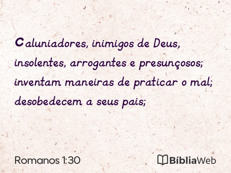 Romanos 1:30 em imagem para compartilhar