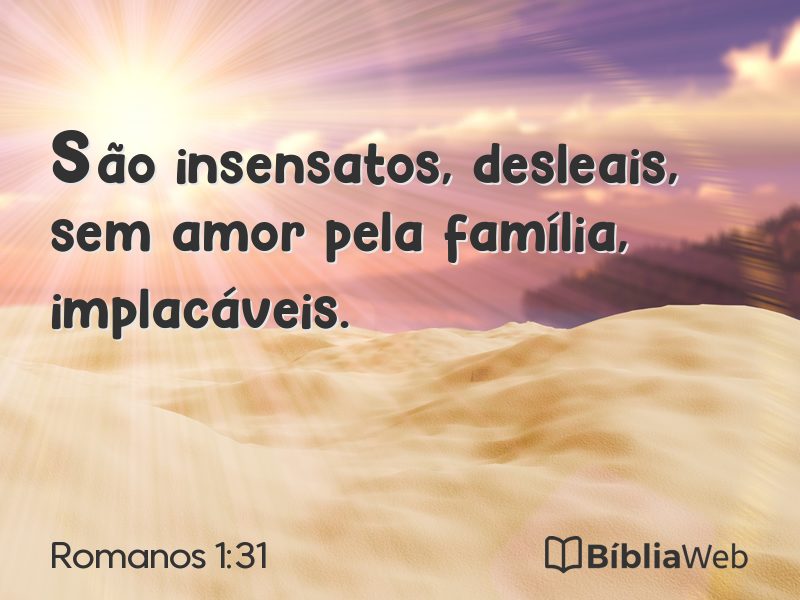 Romanos 1:31 em imagem para compartilhar