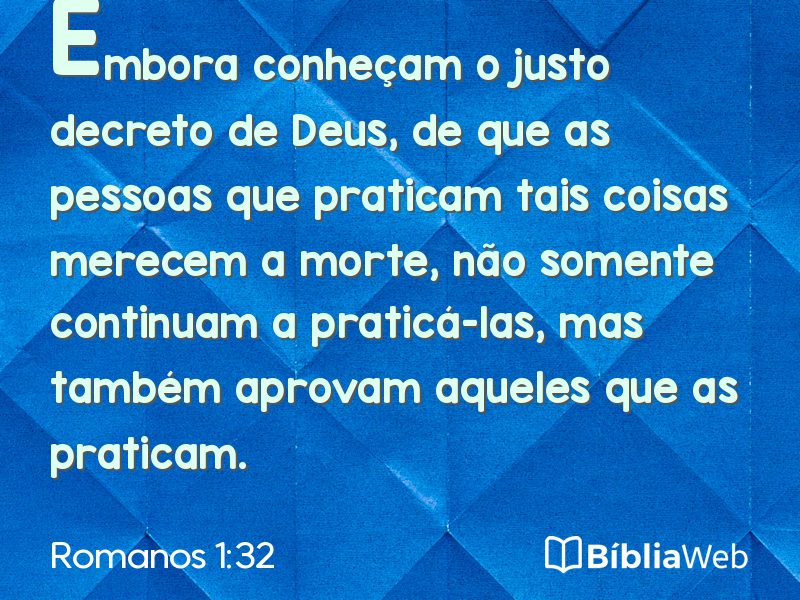 Romanos 1:32 em imagem para compartilhar