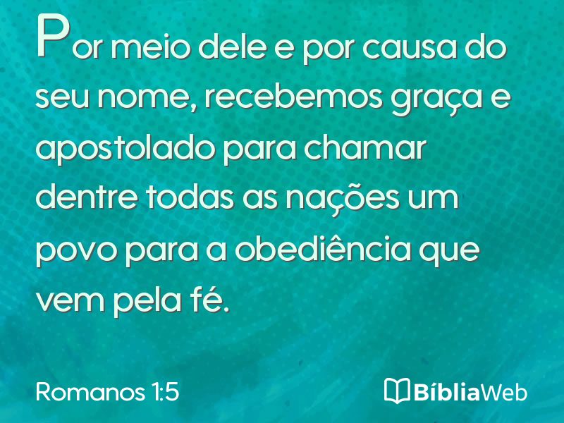 Romanos 1:5 em imagem para compartilhar