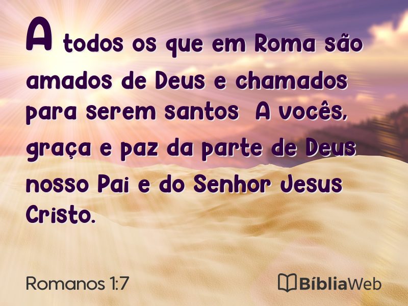Romanos 1:7 em imagem para compartilhar