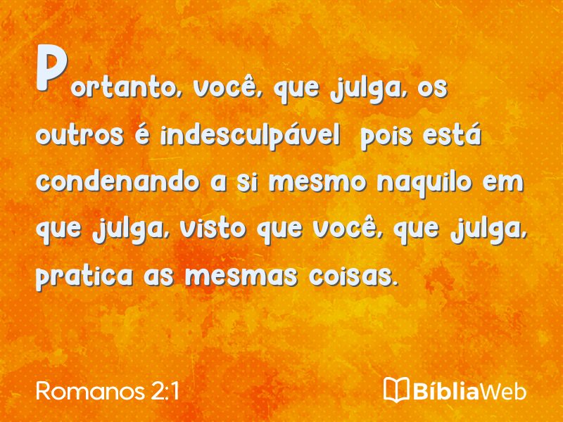 Romanos 2:1 em imagem para compartilhar