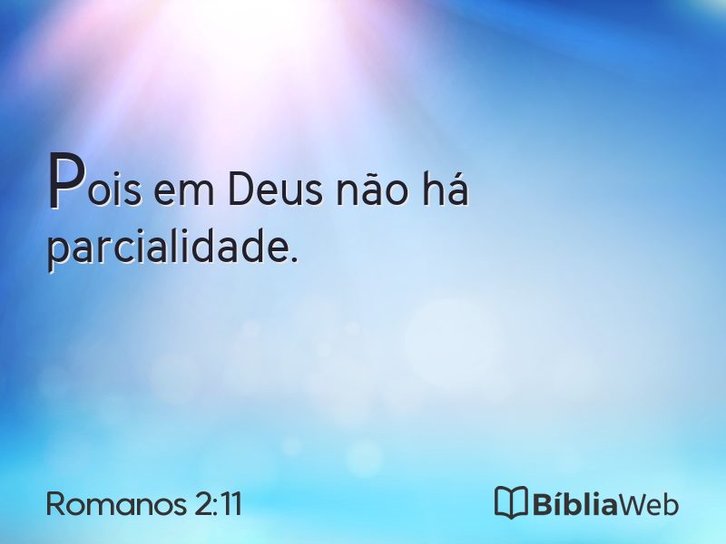 Romanos 2:11 em imagem para compartilhar