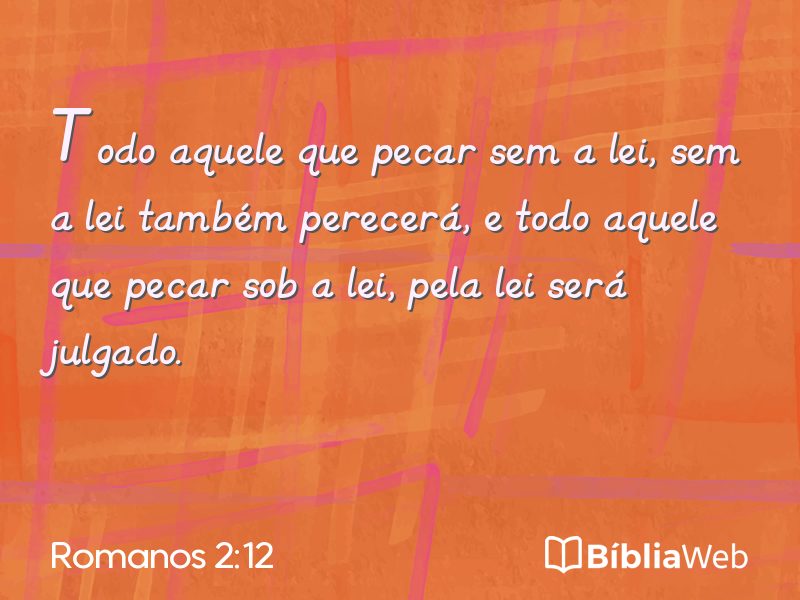 Romanos 2:12 em imagem para compartilhar