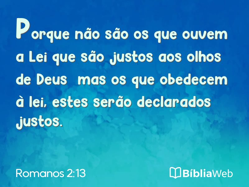 Romanos 2:13 em imagem para compartilhar