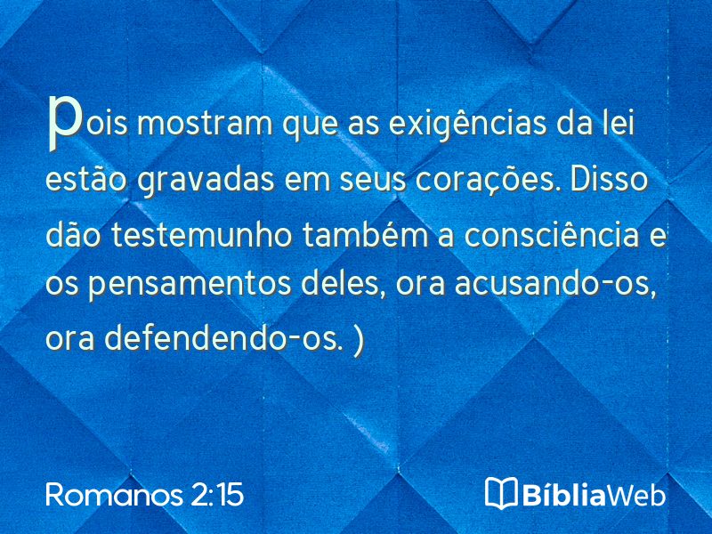 Romanos 2:15 em imagem para compartilhar