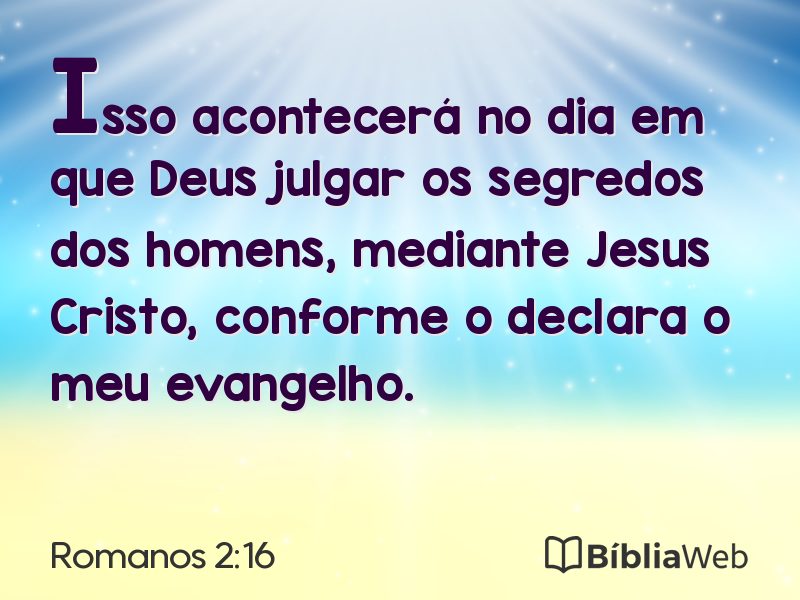 Romanos 2:16 em imagem para compartilhar