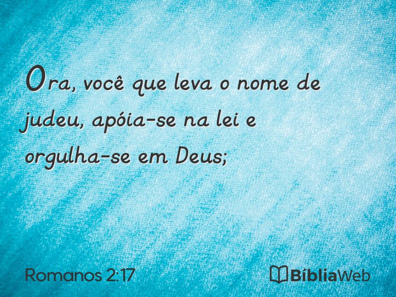 Romanos 2:17 em imagem para compartilhar